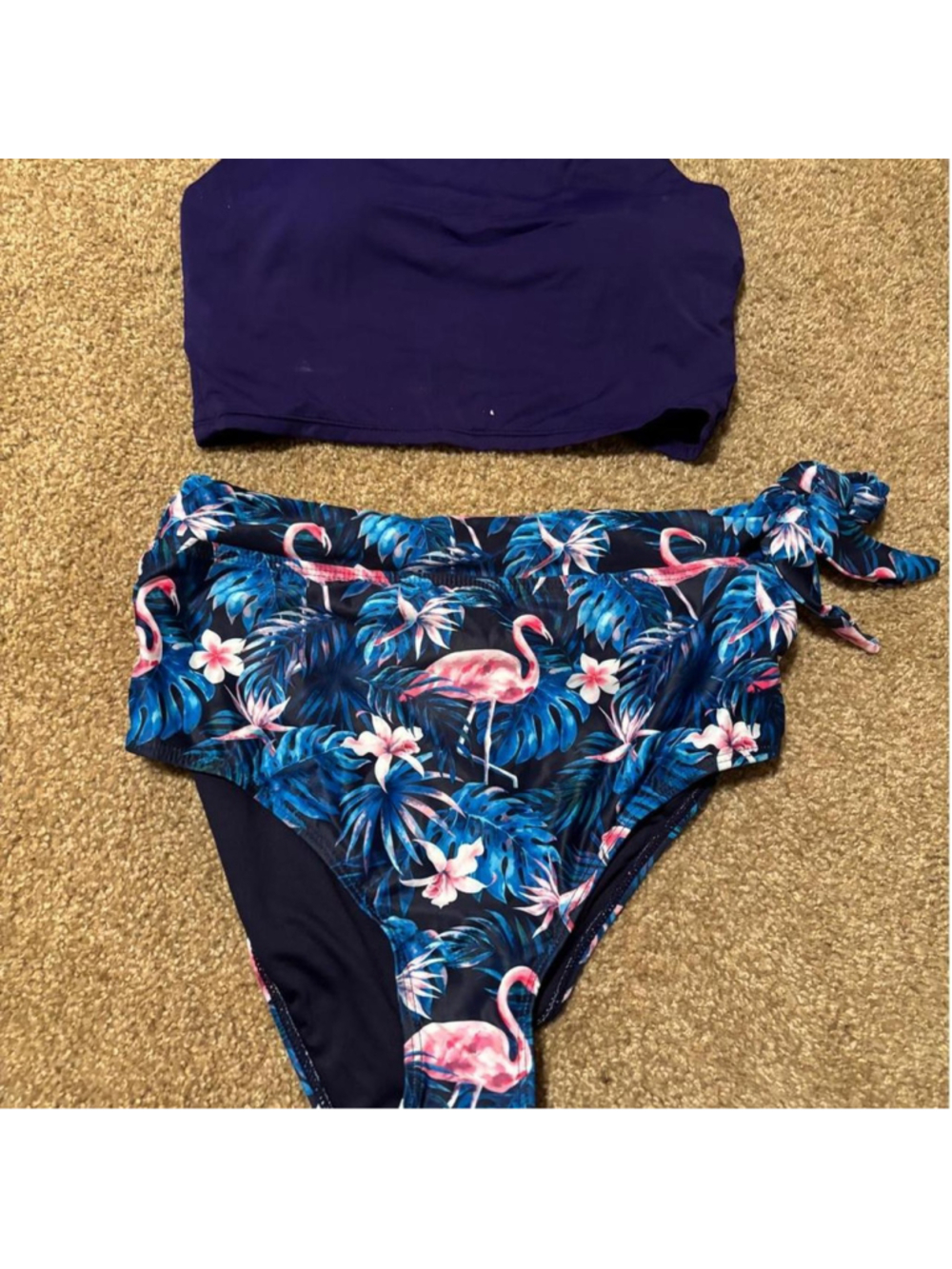 Aqua Eve blue and‎ pink flamingo bikini set 
Size medium
New with tags
#swimwear
